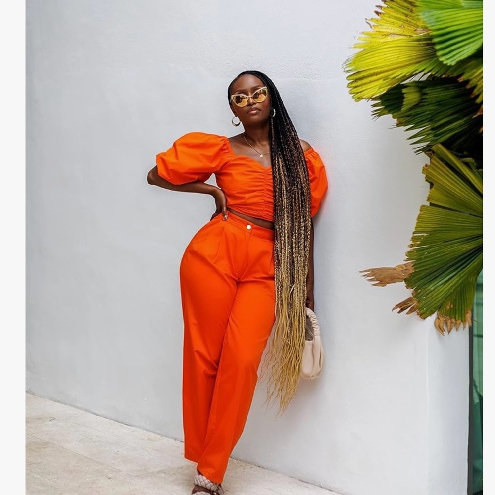 The Drop @Tenickab Taper Twill Pant- Fire orange XXL
